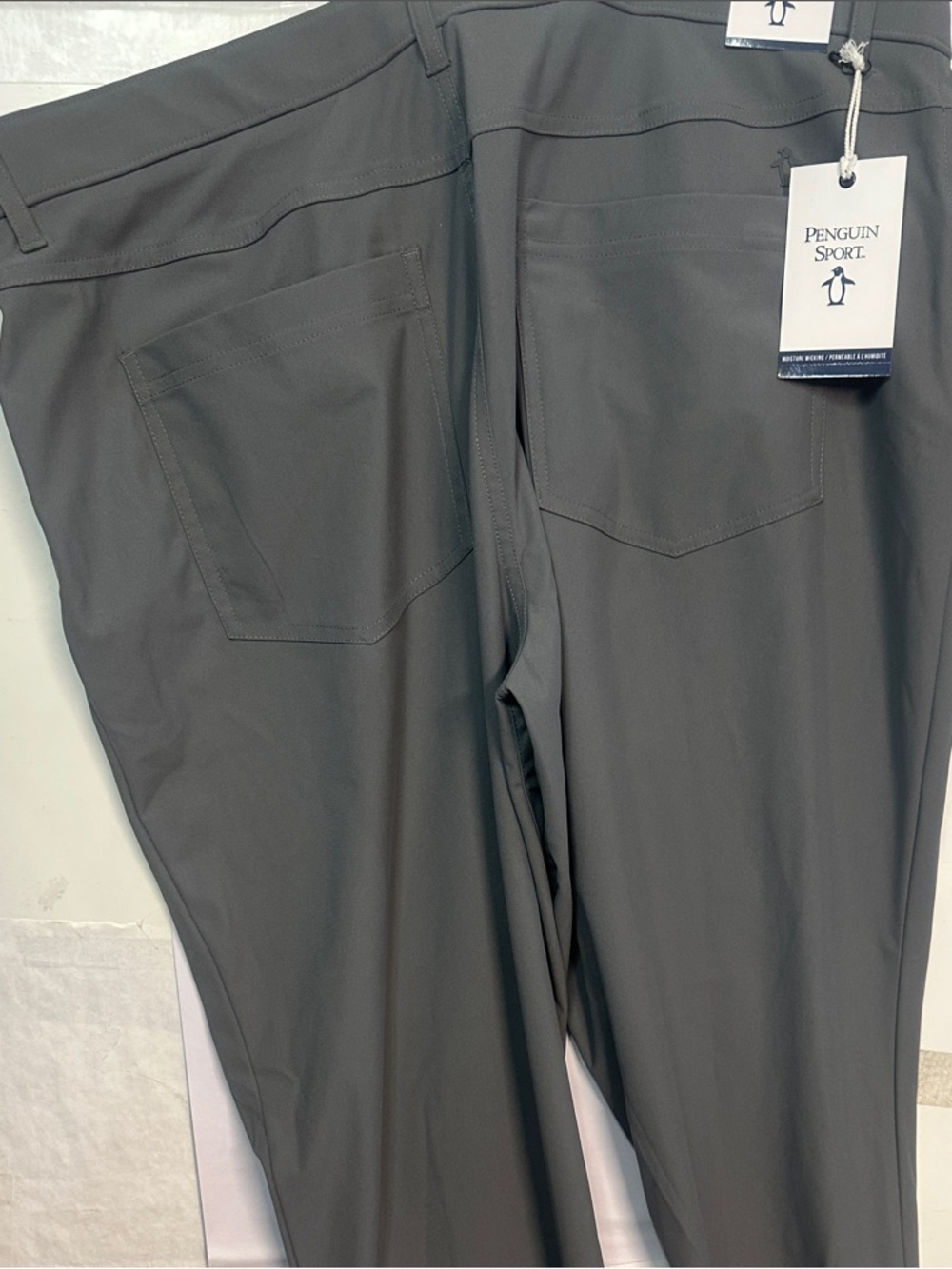 Original Penguin Men's Charcoal Gray Performance Pants size 38/30 NWT